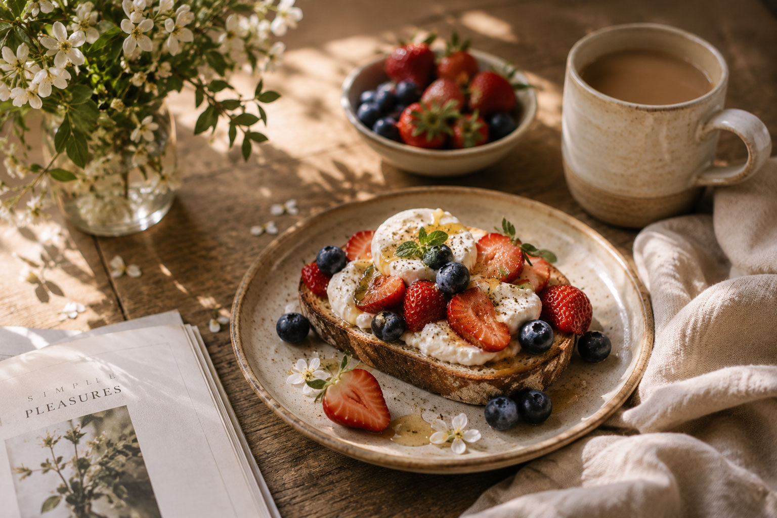 Spring Berry & Burrata Toast for Slow Mornings